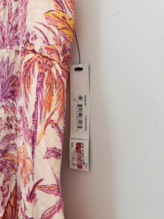 Printed Empire - Waist Midi Dress - Layalita