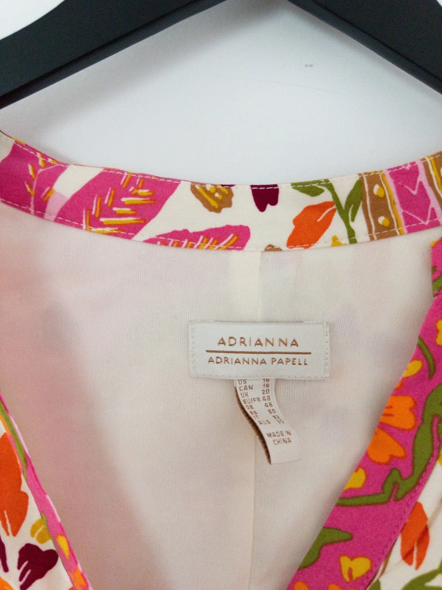 Printed Long-Sleeve Dress Adrianna Papell 