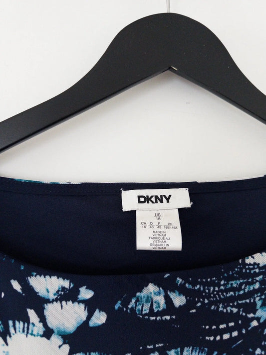 Printed Mesh Long-Sleeve Sheath Dress DKNY 