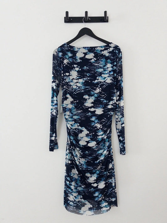 Printed Mesh Long-Sleeve Sheath Dress DKNY 