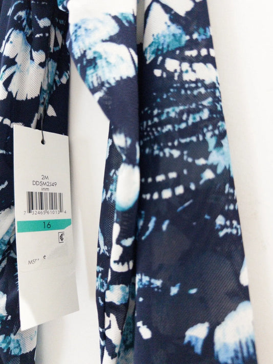 Printed Mesh Long-Sleeve Sheath Dress DKNY 