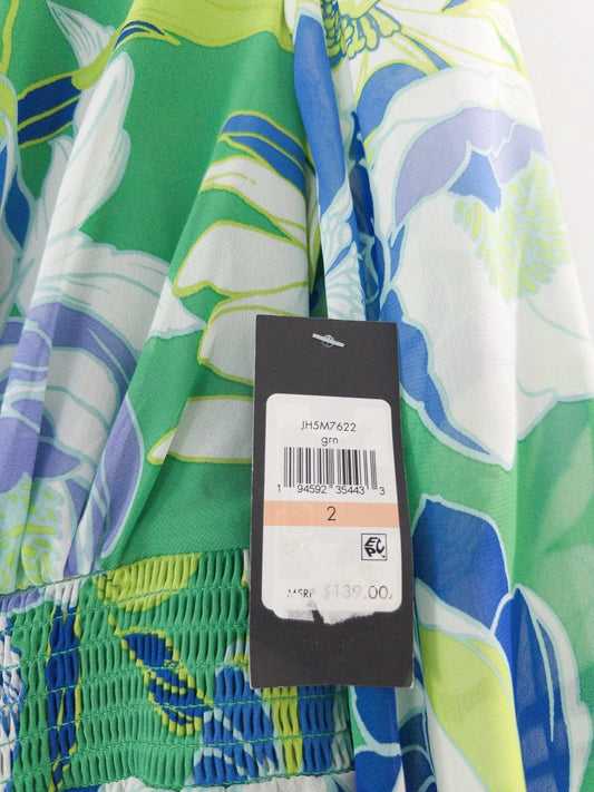 Printed Puff - Sleeve V - Neck Maxi Dress - Layalita