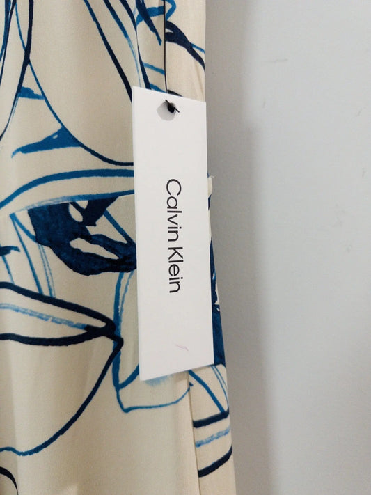 Printed Sleeveless A-Line Dress Calvin Klein 