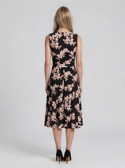Printed Sleeveless Midi Dress - Layalita