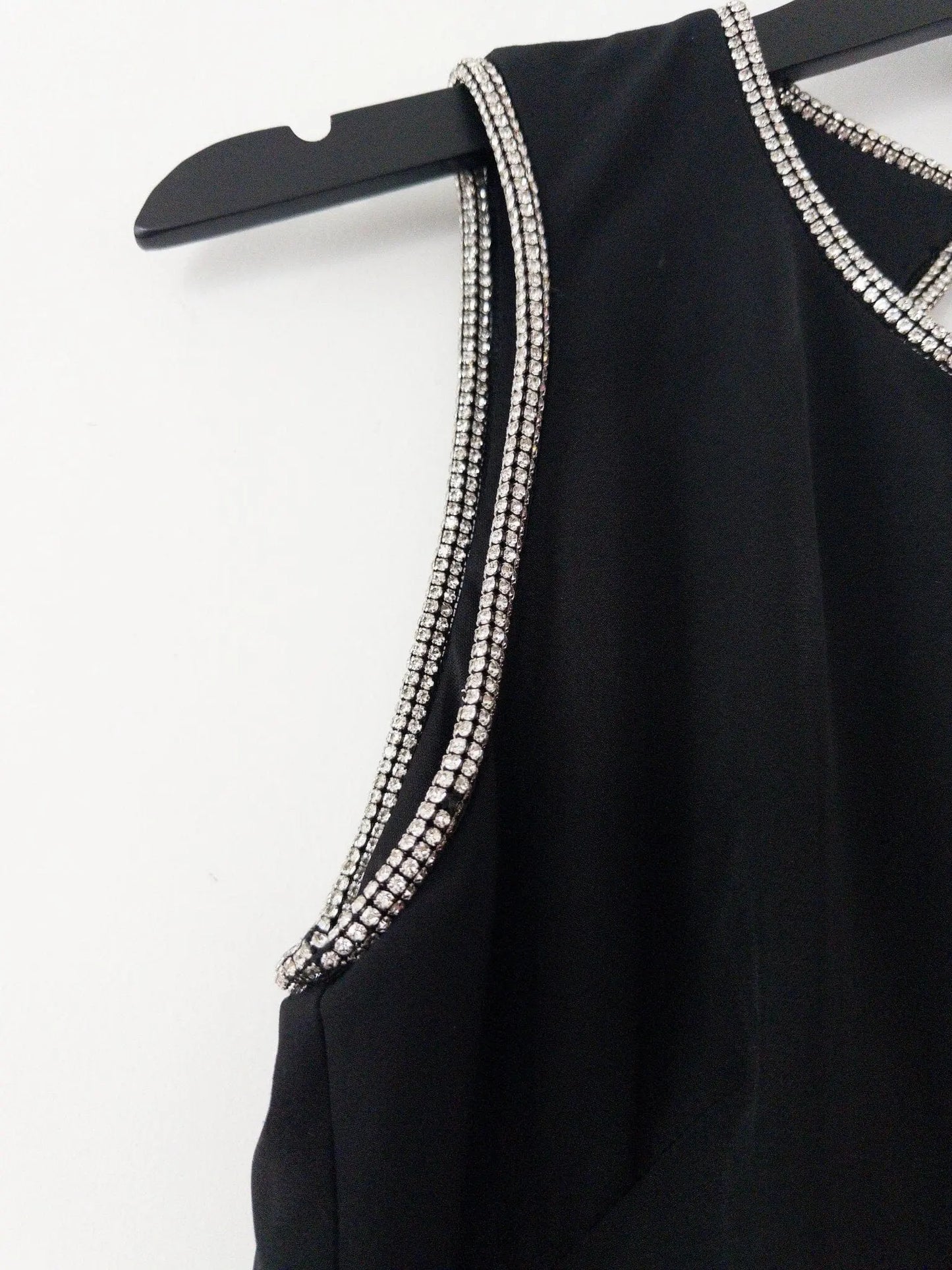 Rhinestone Trimmed Gown Donna Karan New York 