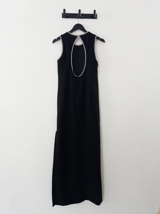 Rhinestone Trimmed Gown Donna Karan New York 