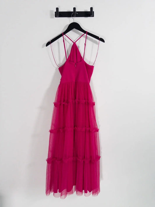 Ruffled Tiered Midi Dress - Layalita