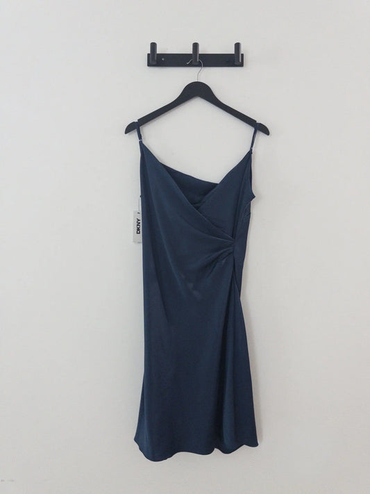 Satin Cowlneck Sleeveless Slip Dress DKNY 