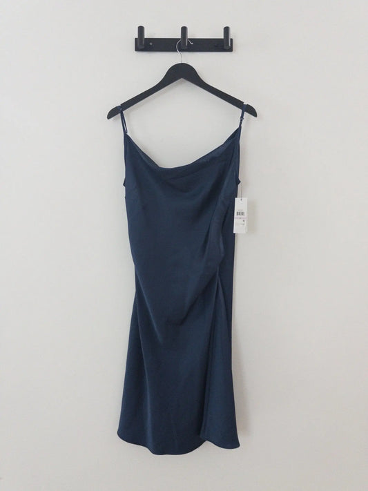 Satin Cowlneck Sleeveless Slip Dress DKNY 
