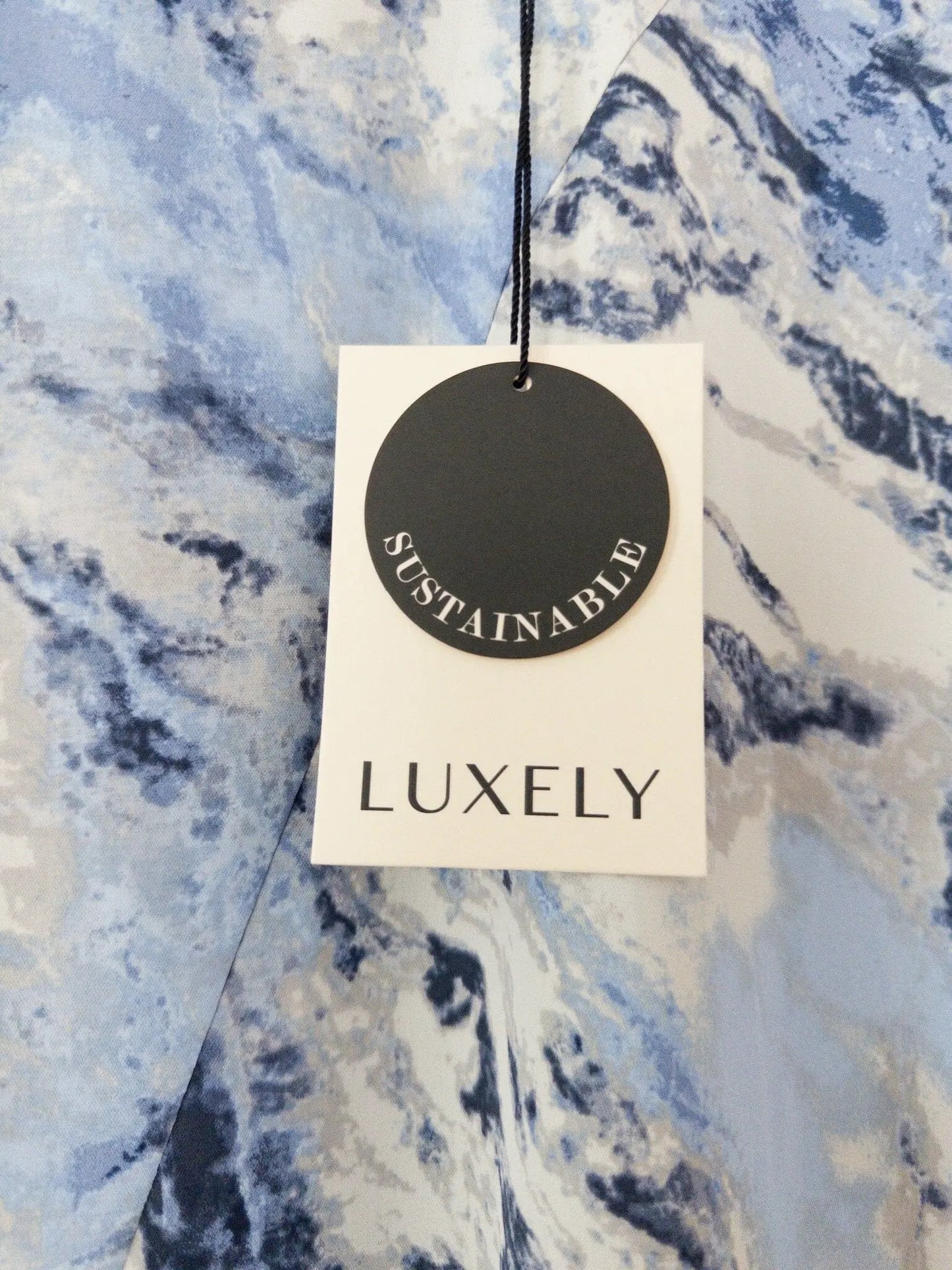 Satin Printed Midi Dress Luxely 