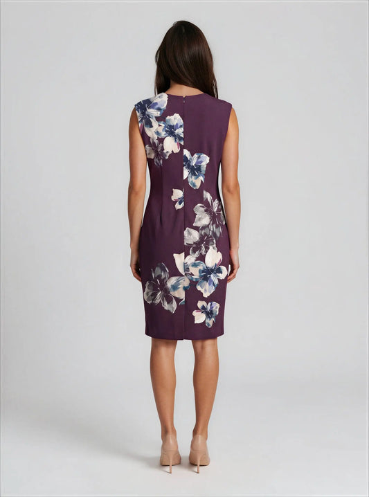 Scuba Floral-Print Sheath Dress - Layalita