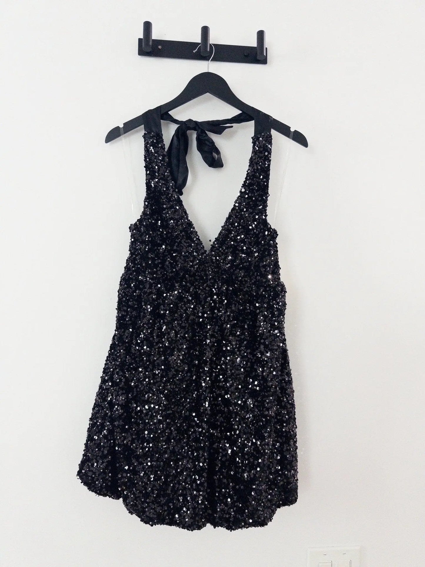 Sequined Velvet Fit & Flare Dress Emerald Sundae 
