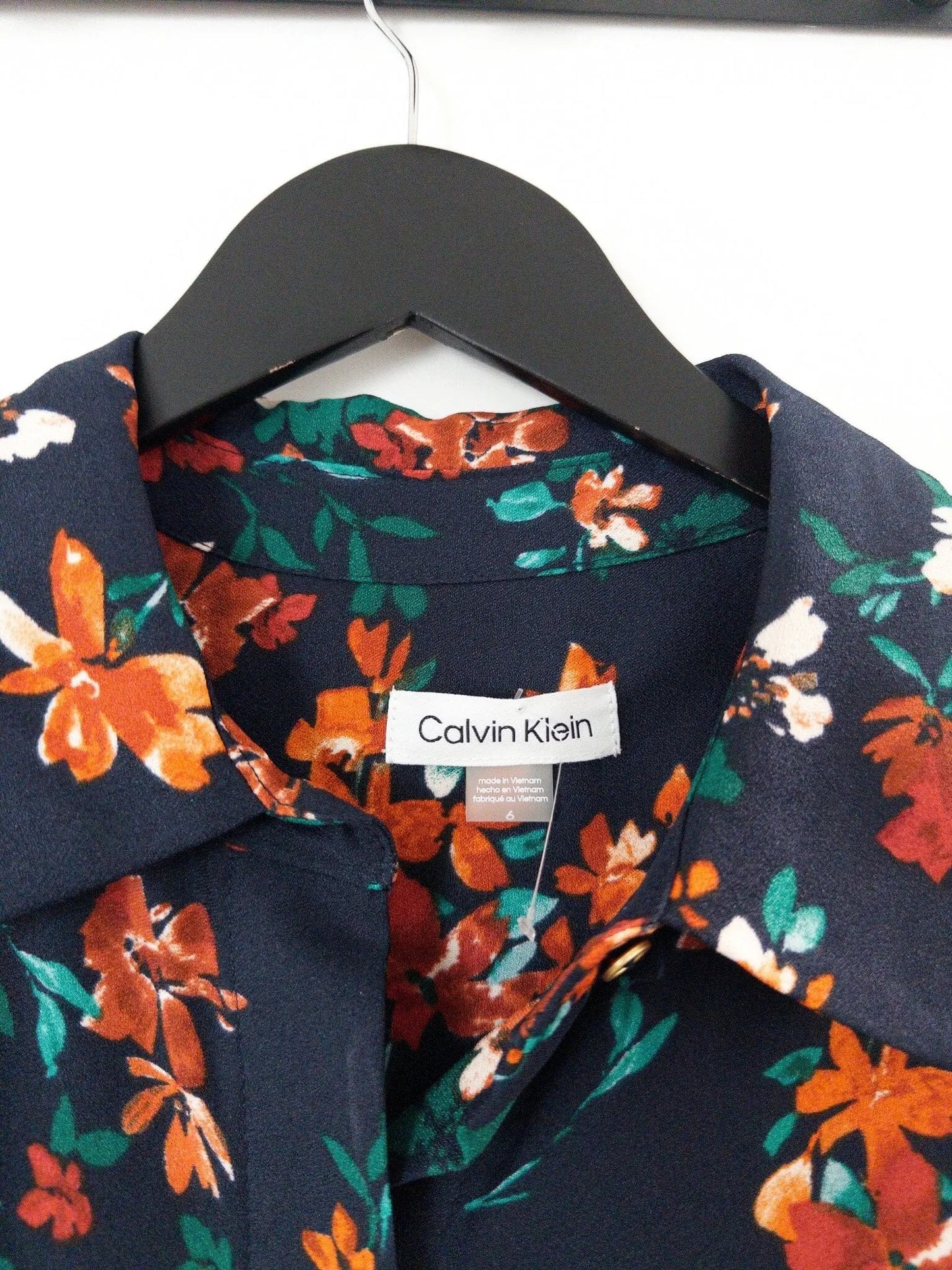 Short-Sleeve Midi Shirtdress Calvin Klein 