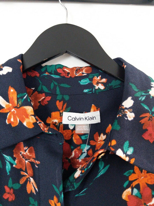 Short-Sleeve Midi Shirtdress Calvin Klein 