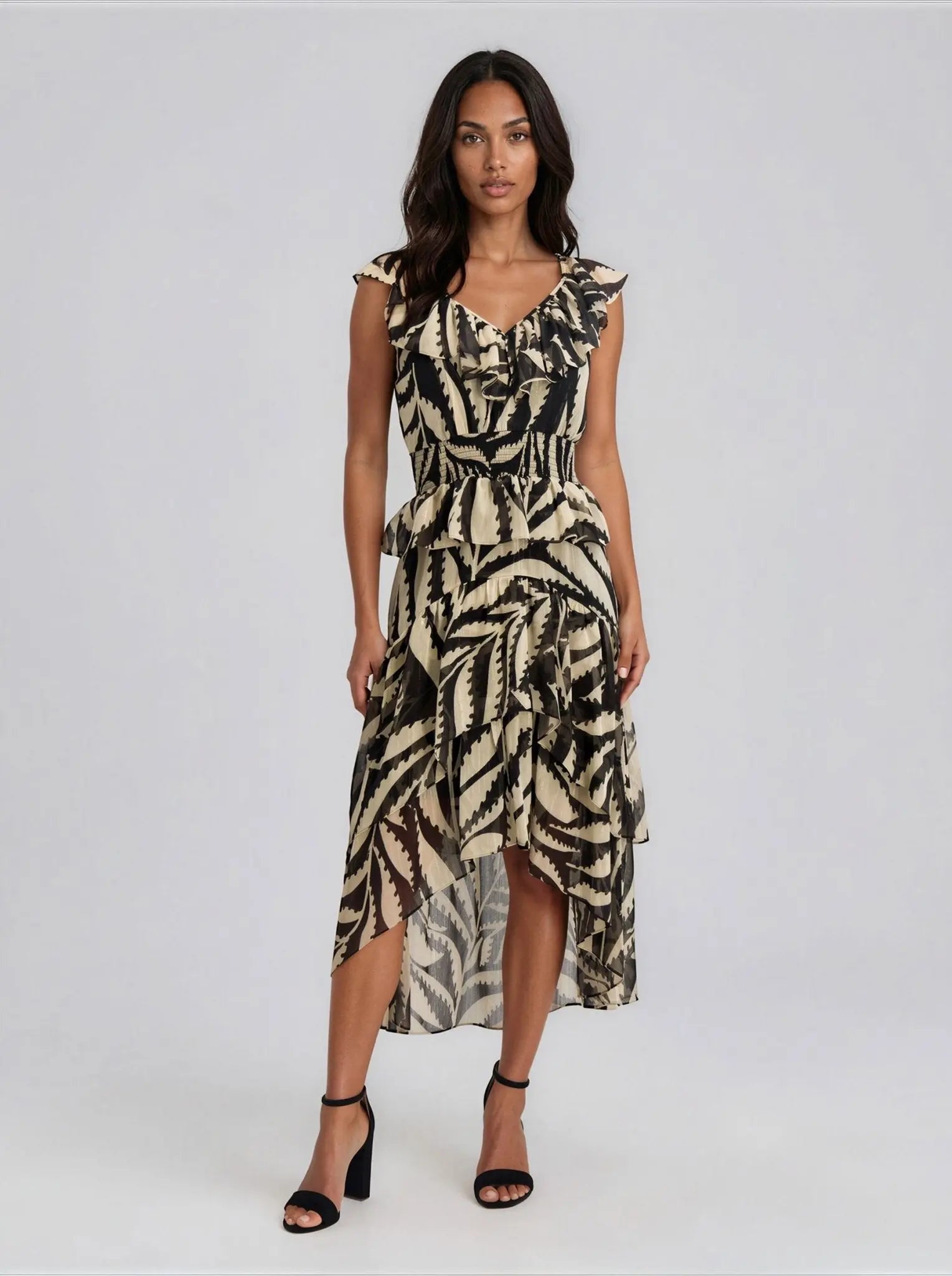 Sleeveless Chiffon A - Line Dress - Layalita