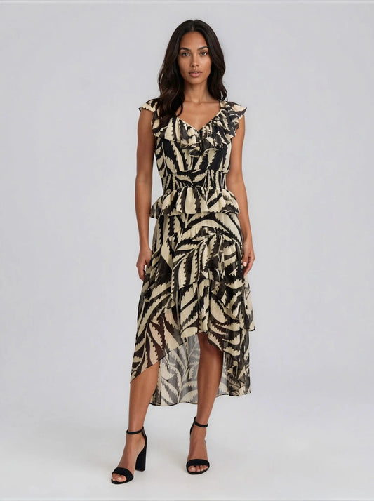 Sleeveless Chiffon A - Line Dress - Layalita
