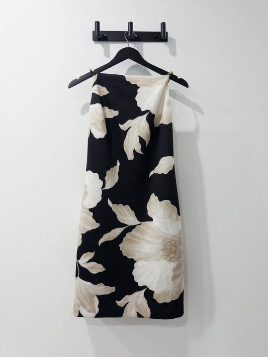 Sleeveless Floral Sheath Dress Donna Karan New York 