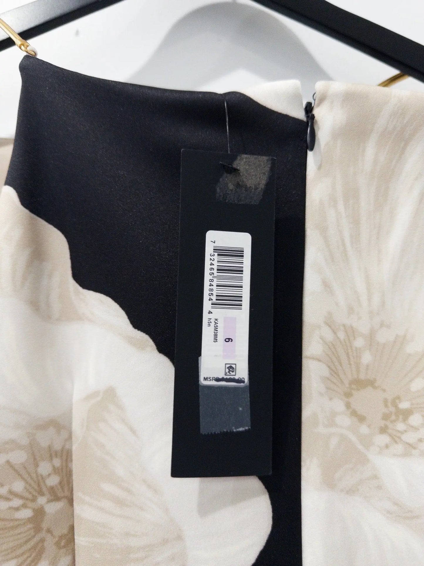 Sleeveless Floral Sheath Dress Donna Karan New York 