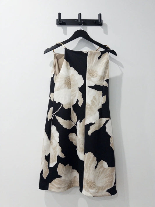 Sleeveless Floral Sheath Dress Donna Karan New York 