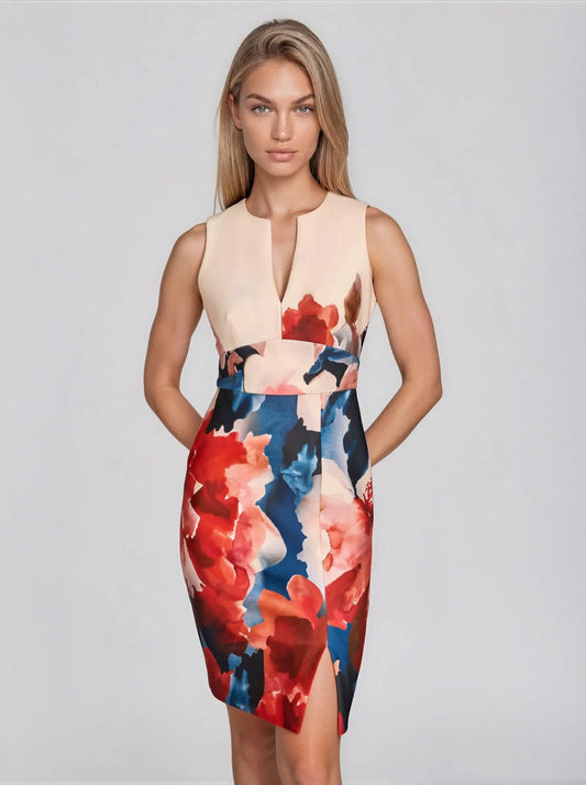 Sleeveless Scuba Sheath Dress - Layalita