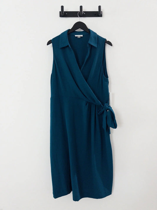 Sleeveless Wrap V - Neck Sheath Dress - Layalita