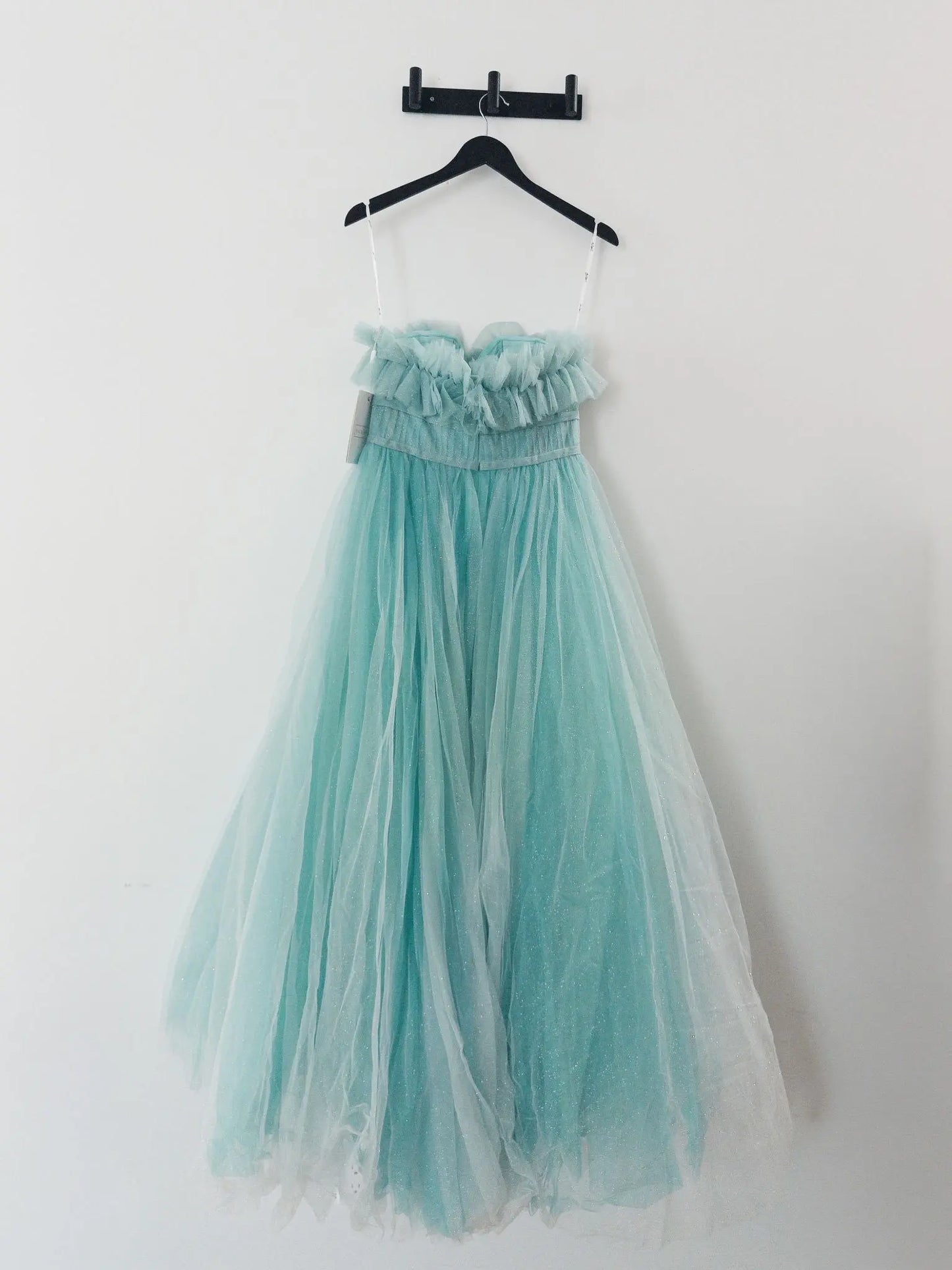Strapless Glitter Tulle Gown - Layalita