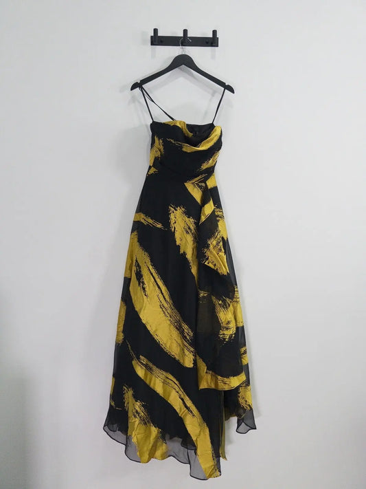 Strapless Ruffle-Front Gown Donna Karan New York 