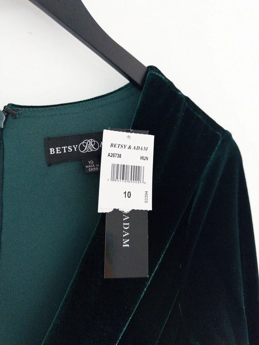 Velvet Rosette Long-Sleeve Gown - Layalita